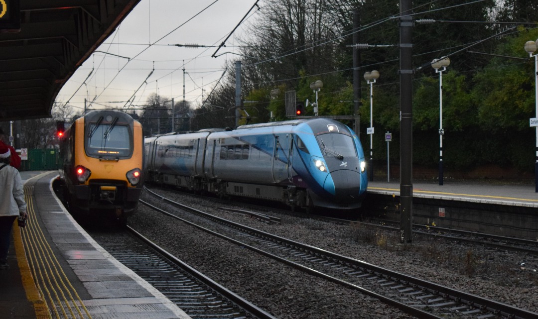 N Hirst Photography on Train Siding: Seen going southbound is Crosscountry 220 006 and to the right we see Transpennine Express 802 205 going northbound to
Newcastle