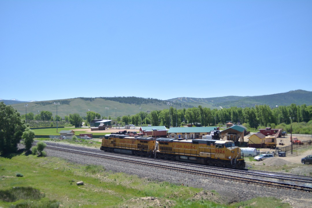 quirkphotoandmedia on Train Siding: 2 UP locomotives sit silently in Grandby, Colorado. Grandby was settled along the route of the Denver, Northwestern and
Pacific...