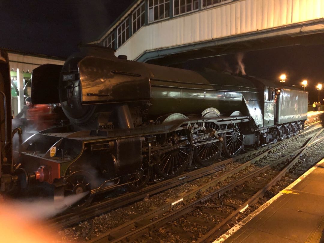 paul_taroni on Train Siding: Flying Scotsman sits at P2 Alton Hampshire, waiting for entry to the MidHants Railway 23:58 Feb 11th 2020