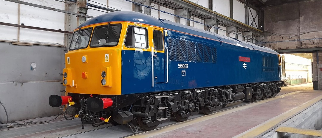 Inter City Railway Society on Train Siding: 69007 (as 56037) named “Richard Trevithick”by GWR Andrew Skinner at Arlington Fleet Eastleigh today. BR
Blue Livery and...