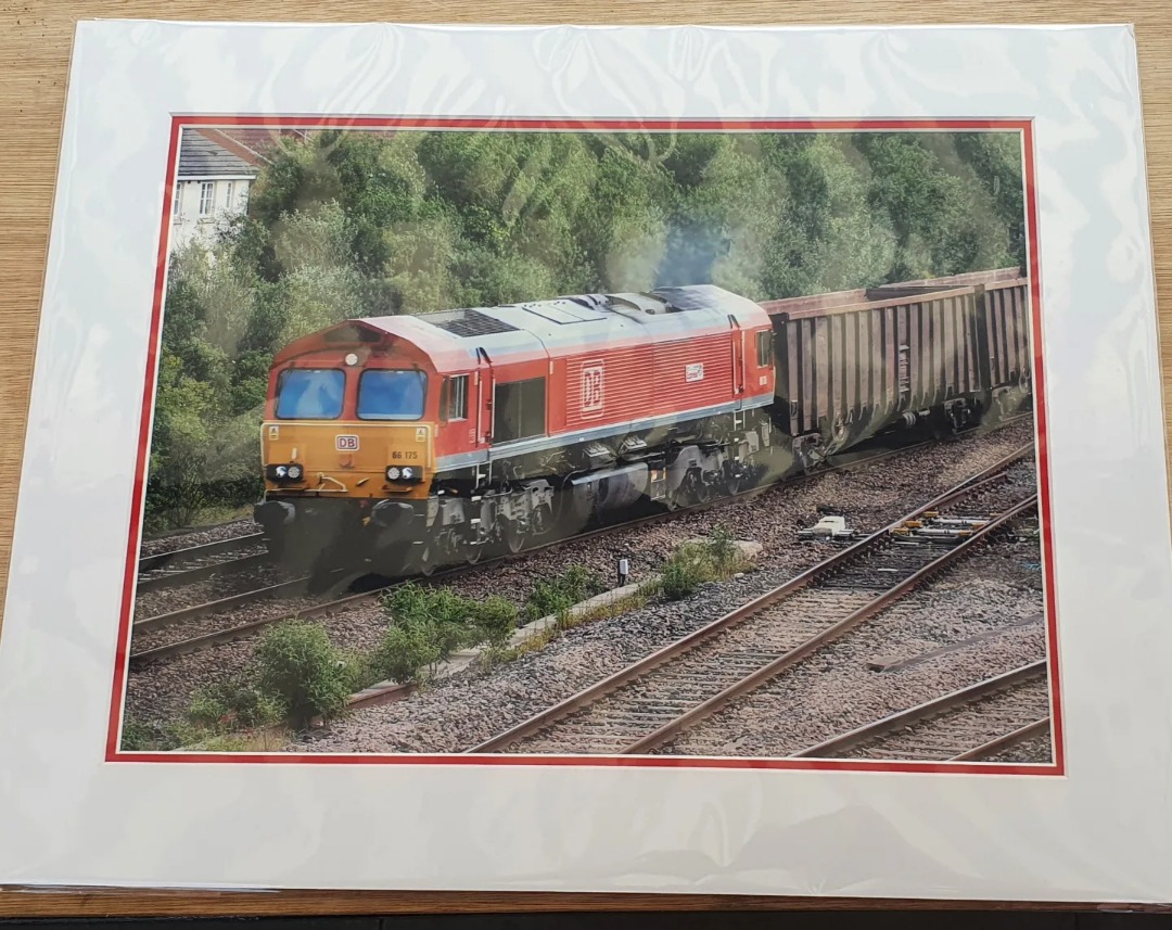Rail Riders on Train Siding: Just donated by a club member, 1 framed and 2 mounted prints of our DB Cargo UK named loco 66175 Rail Riders Express for the Rail
Riders...