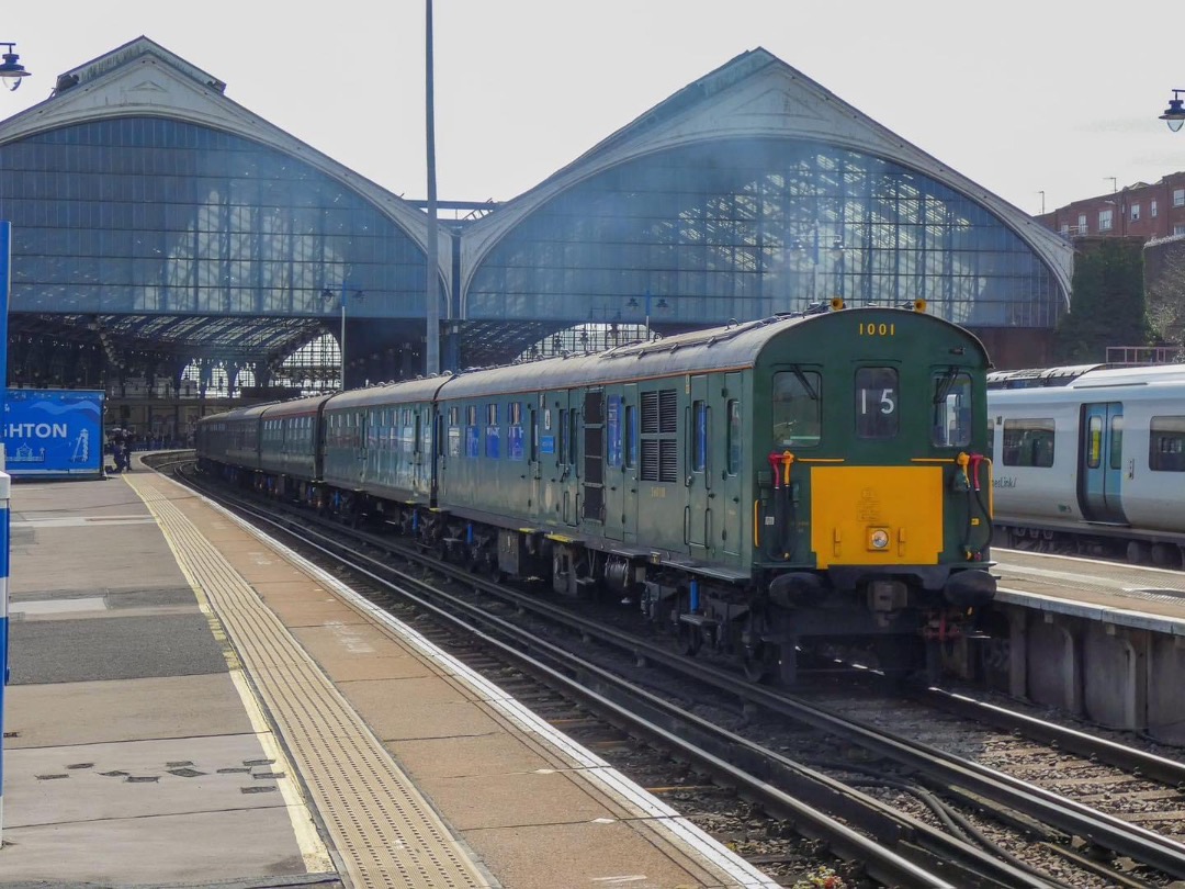 Inter City Railway Society on Train Siding: Class 201001 (1001) is seen departing Brighton working 5Z15 Brighton to St Leonards Eng.Ltd.