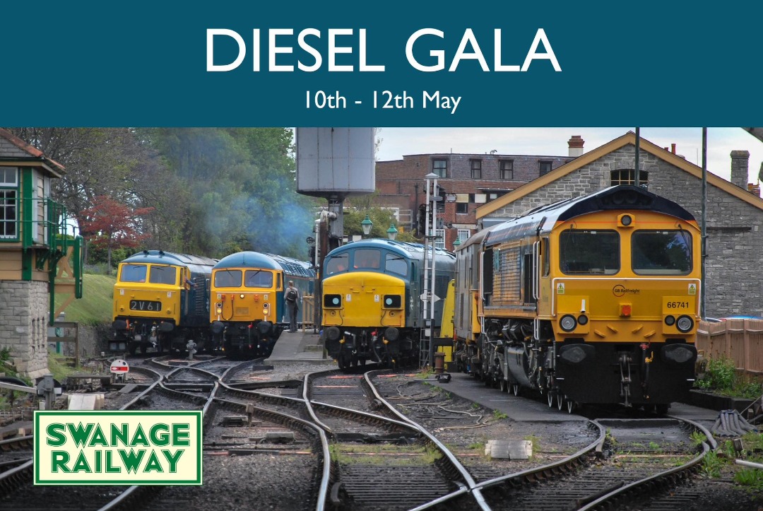 Rail Riders on Train Siding: We will be attending the Swanage Railway Diesel Gala from this Friday to Sunday where we can be found on the platform at Swanage
station.