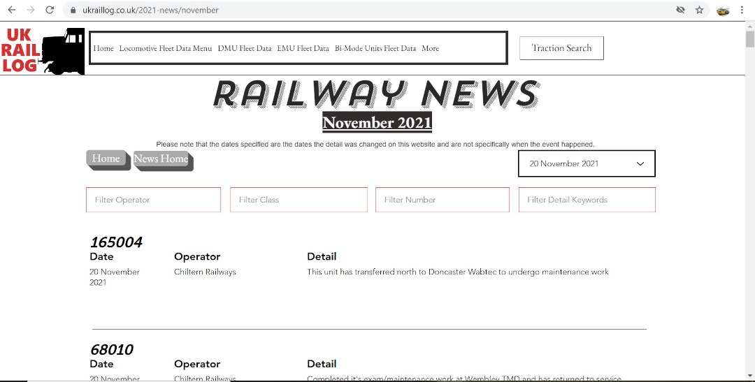 UK Rail Log on Train Siding: Your weekend stock update is now available in Railway News & there has been plenty going on incl. new colours for loco's
and units galore...