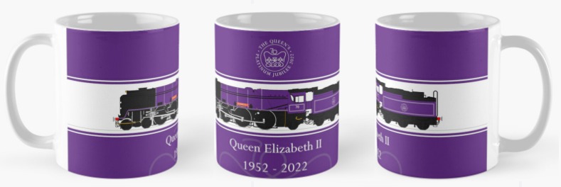 On The Rails on Train Siding: Our 3 Jubilee products are ready to order now - we have limited edition tea towels, mugs and kid's t-shirts.