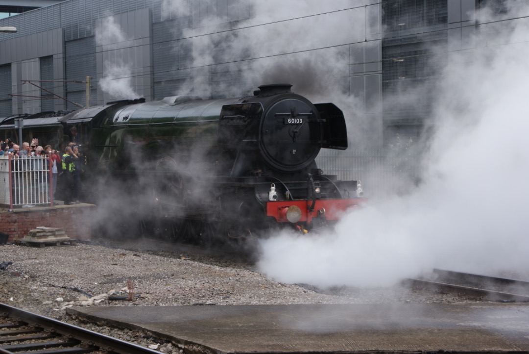 Colin Ward on Train Siding: A photo from a few years ago when the Flying Scotsman came to Preston the platform was busy but managed to get these