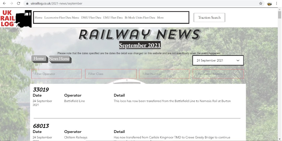 UK Rail Log on Train Siding: Today's "end of another week" stock update is now available in Railway News & today we have offerings of the
latest Class 197 to show it's...