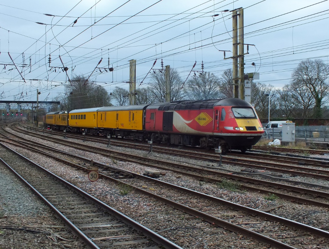 Whistlestopper on Train Siding: Colas Rail class 43/2s No. #43257 and 43277 'Safety Taskforce' calling at Preston Station on Tuesday 13th February
2024 working 1Q18...