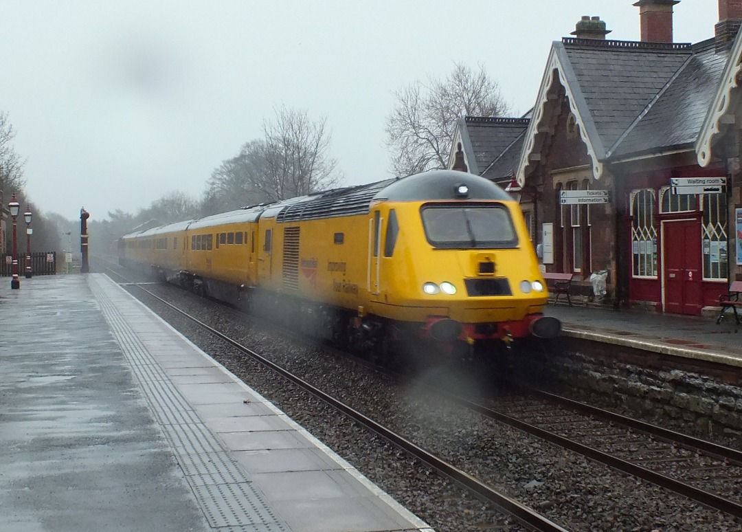Whistlestopper on Train Siding: Network Rail class 43/0 No. #43013 "Mark Carne OBE" and ex Cross Country now Colas Rail class 43/3 No. #43321 passing
Appleby as Storm...