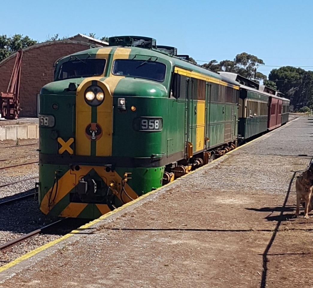 Staceve2 on Train Siding: #photo former South Australian Railways 930 class No 958 now owned by Steamranger waiting at Strathalbyn railway station #train