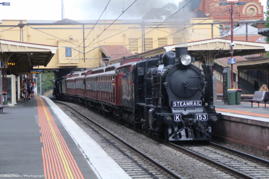 Max Thum on Train Siding: K153 hauls a small 4-Car Tait set back to Newport Workshop after completing a successful run at Caulfield to Moorabbin.