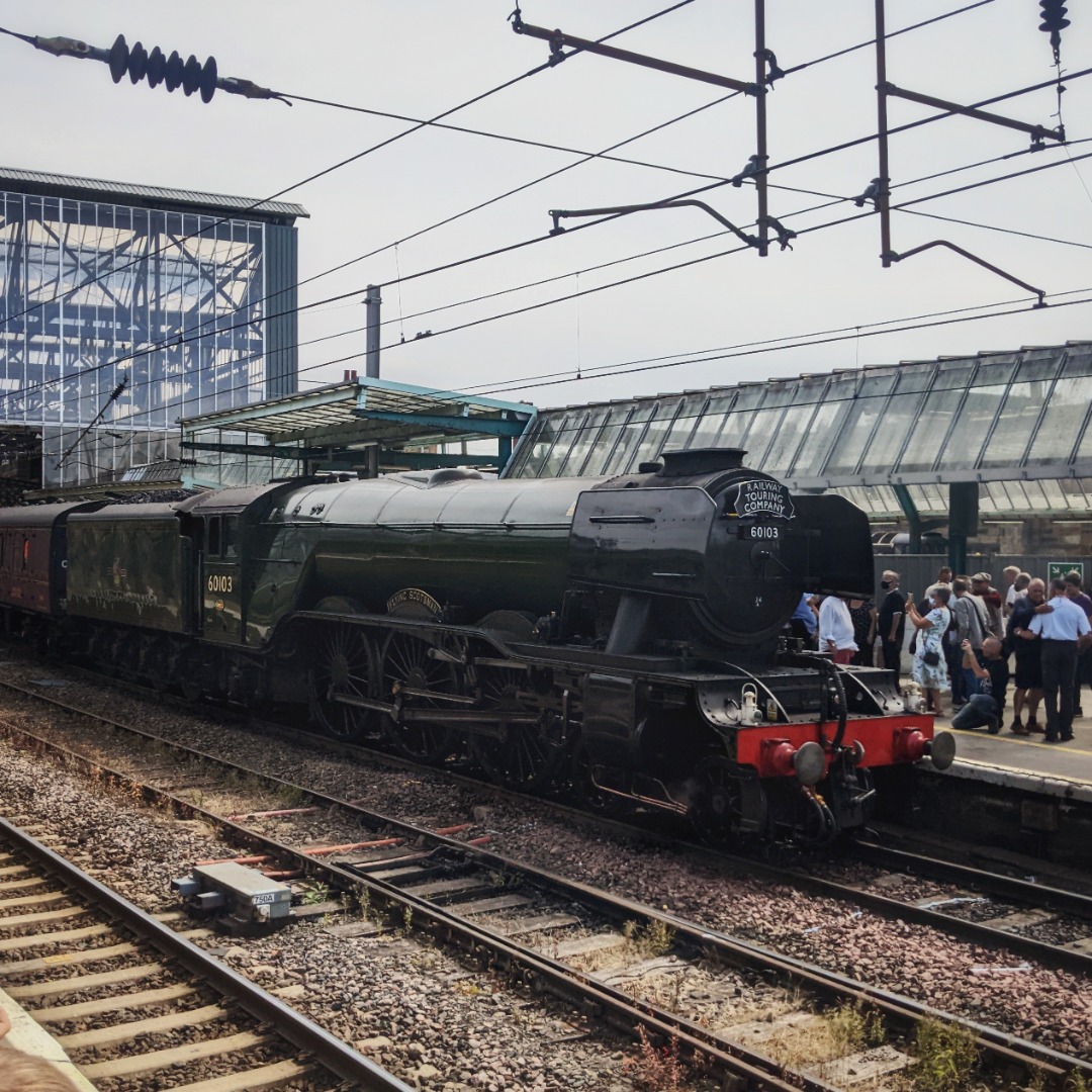 Michael Cowin on Train Siding: Nice to see the Flying Scotsman in Carlisle today on a rail tour. Looked great in the sun, especially compared to the last time I
saw it...