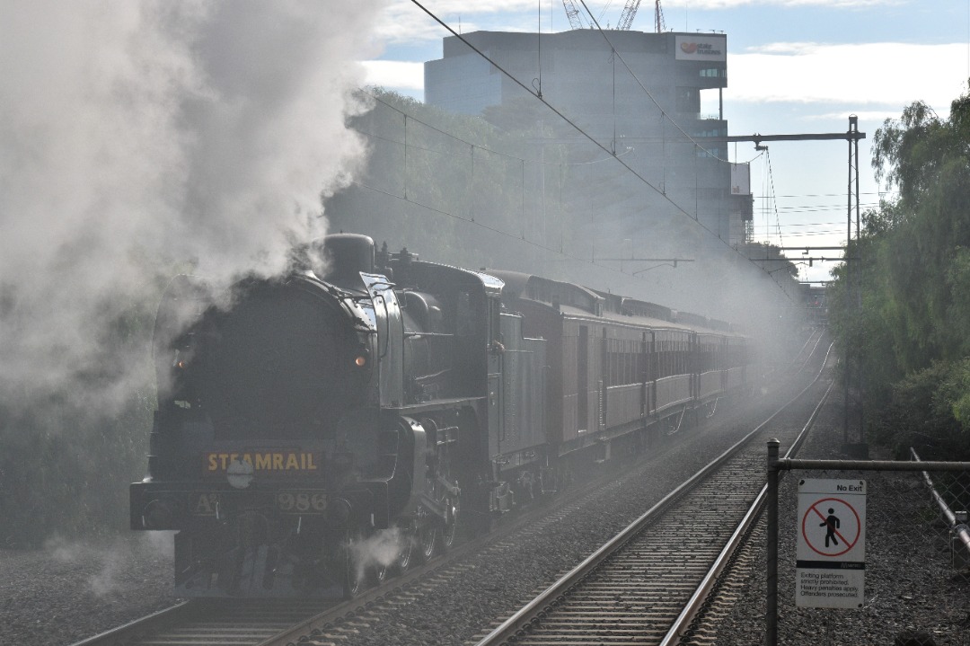 Shawn Stutsel on Train Siding: Steamrail's D3 639 and A2 986 ran Shuttles to and from Flinders Street Station to Essendon, Melbourne, Australia.