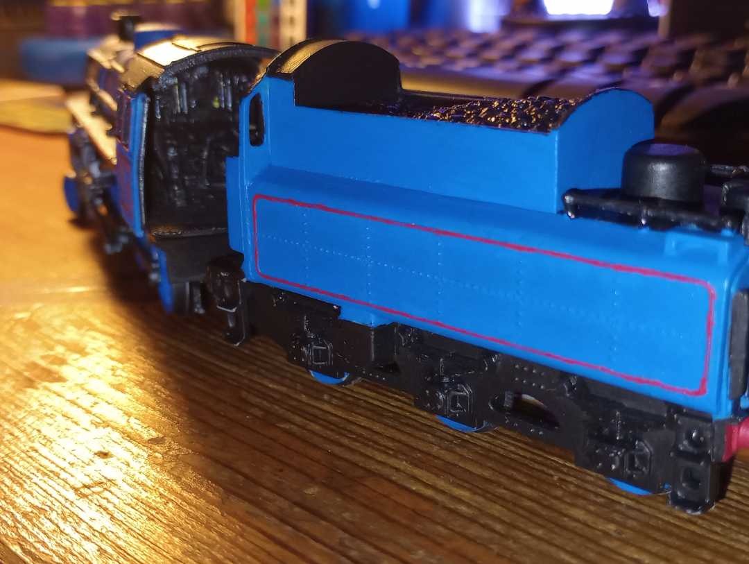 Hadren Railway on Train Siding: And with a final coat of varnish to seal it in, NWR no.E22 Peter is out of the paint shop. All that remains is getting transfers
for...