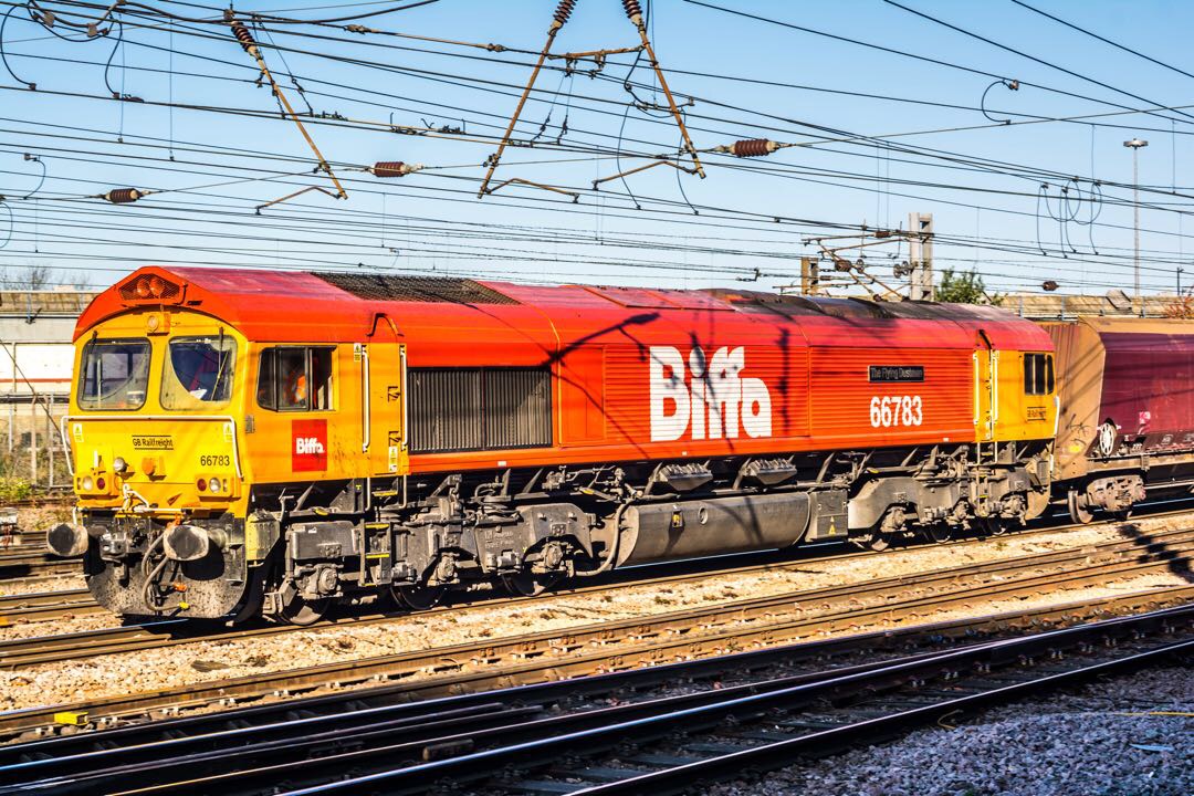 Wheels In Motion on Train Siding: Love them or loath them the Class 66 is certainly a Freight Favourite in service with DB Cargo, Freightliner, DRS, GBRF
amongst others.