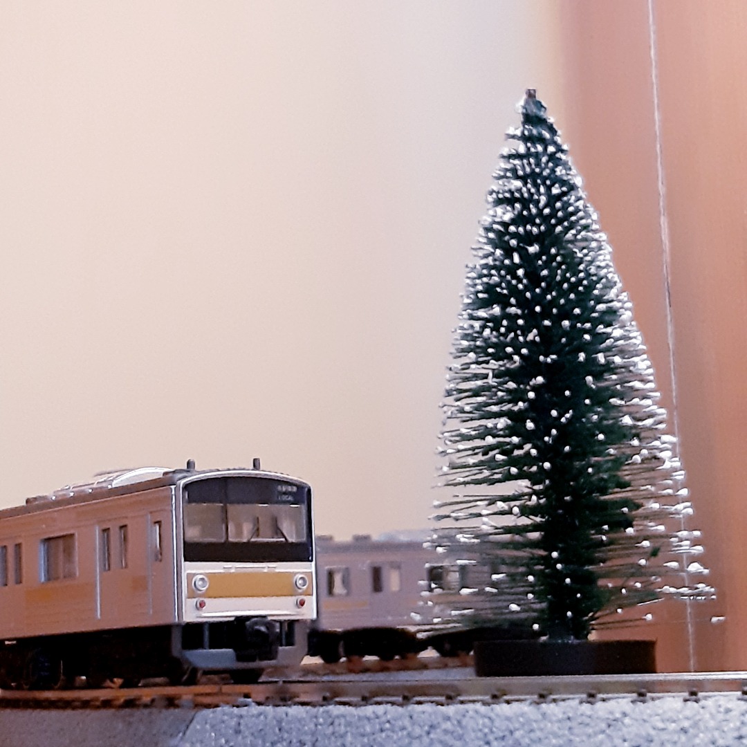 Dinosbacsi on Train Siding: Bought some small christmas trees for my trains. Cheap way to get into the festive spirit, lol