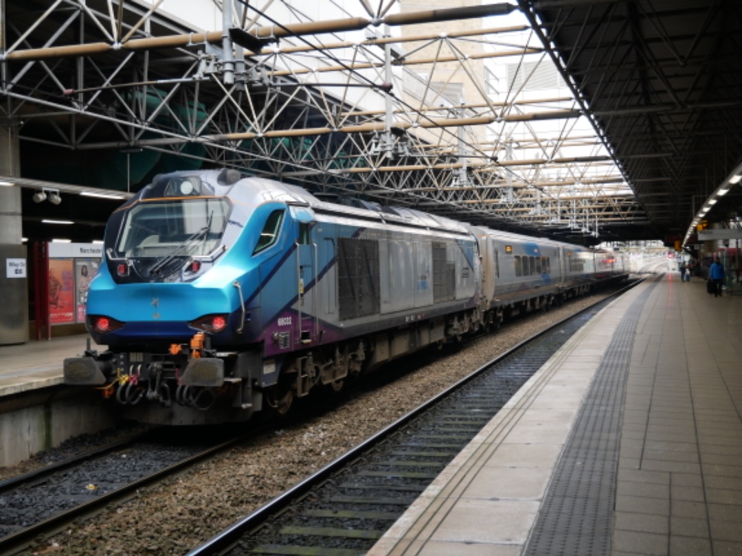 Daniel Trains uk on Train Siding: TPE 68032 Destroyer at Manchester Victoria while operating a Liverpool to Scarborough service.